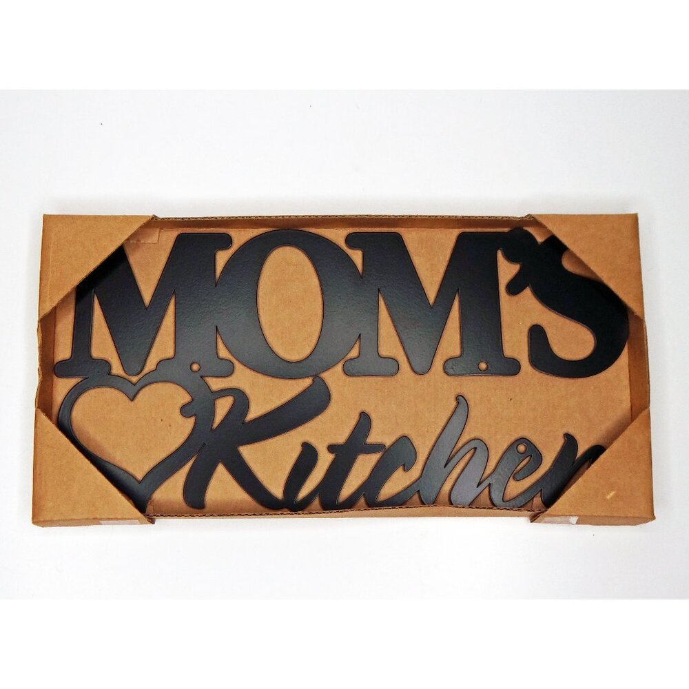 Mom's Kitchen Metal Laser Cut Wall Sign NEW NWT